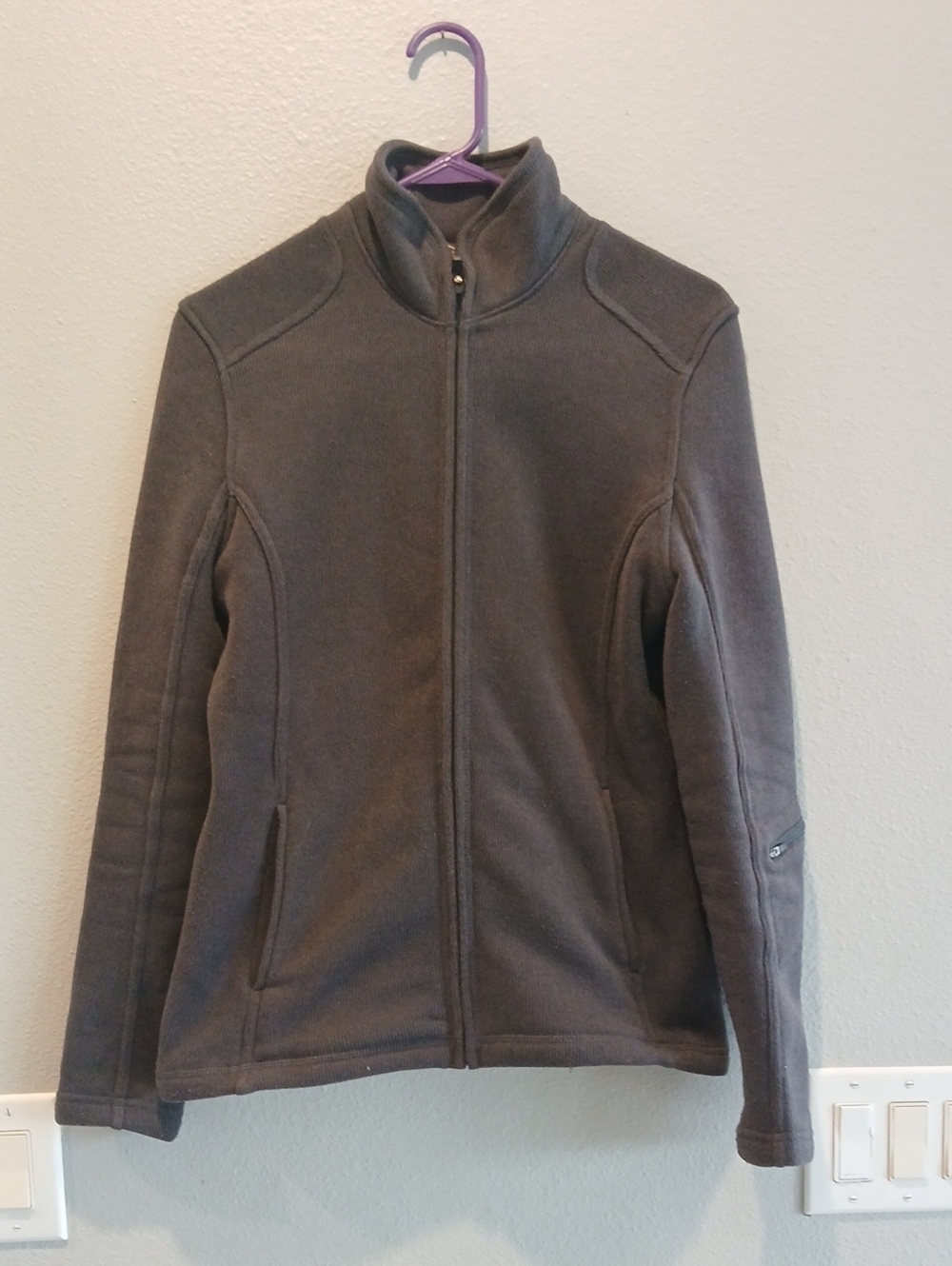 Rei Medium Women’s Gray Fleece Full-Zip Jacket
